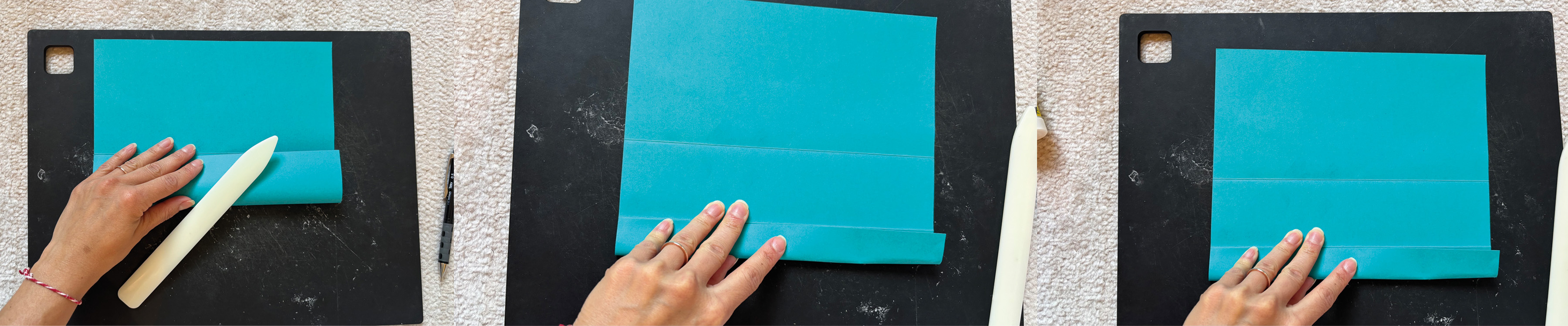 Creating accordion folds in colored paper